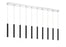 10 Light Linear Chandelier | 917MP12-MB-LED-10LCH