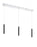 3 Light Linear Chandelier | 917MP12-MB-LED-3LCH