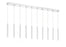 10 Light Linear Chandelier | 917MP12-WH-LED-10LCH