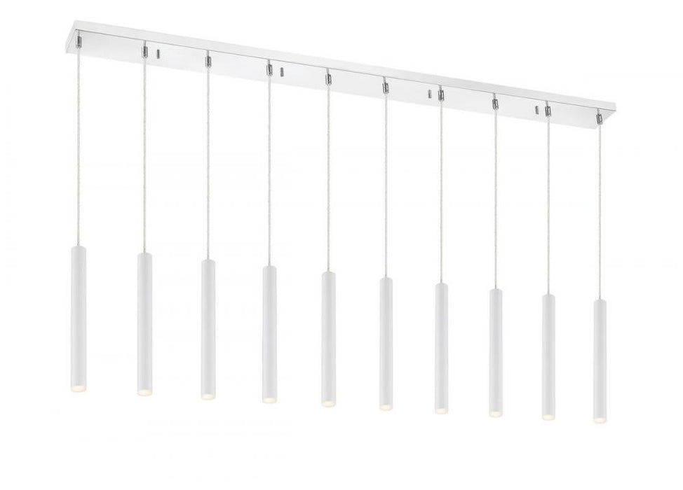10 Light Linear Chandelier | 917MP12-WH-LED-10LCH