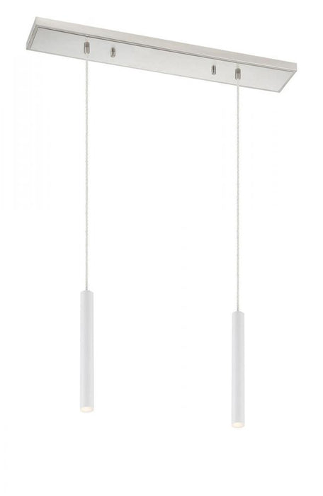 2 Light Linear Chandelier | 917MP12-WH-LED-2LBN
