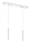 2 Light Linear Chandelier | 917MP12-WH-LED-2LCH