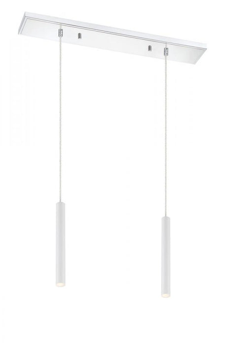 2 Light Linear Chandelier | 917MP12-WH-LED-2LCH