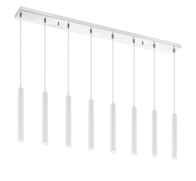 8 Light Linear Chandelier | 917MP12-WH-LED-8LCH