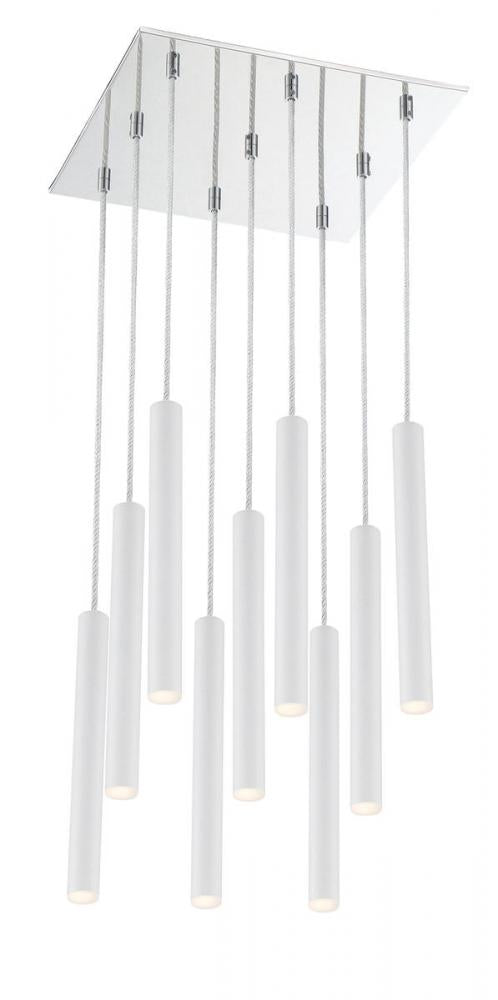 9 Light Chandelier | 917MP12-WH-LED-9SCH
