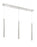 3 Light Linear Chandelier | 917MP24-BN-LED-3LBN