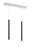 2 Light Linear Chandelier | 917MP24-MB-LED-2LBN