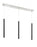 3 Light Linear Chandelier | 917MP24-MB-LED-3LBN