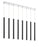 8 Light Linear Chandelier | 917MP24-MB-LED-8LCH