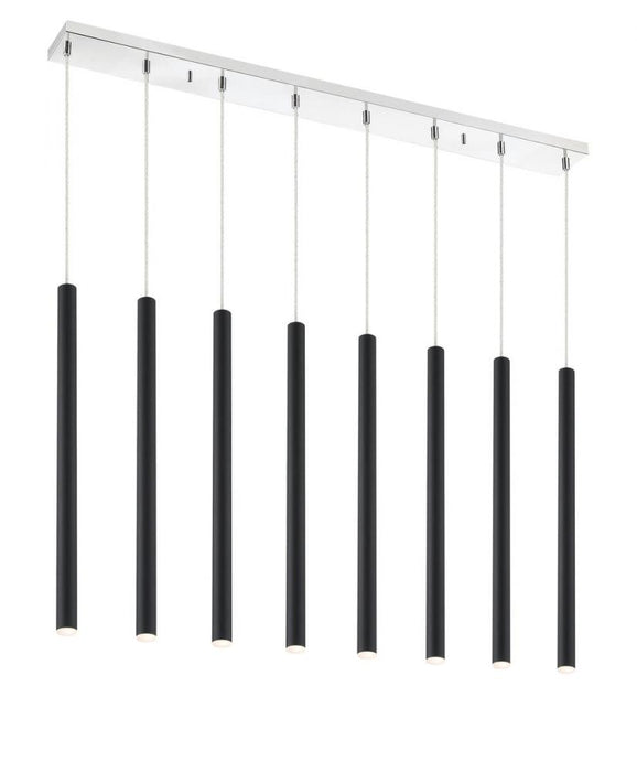 8 Light Linear Chandelier | 917MP24-MB-LED-8LCH
