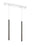 2 Light Linear Chandelier | 917MP24-PBL-LED-2LCH