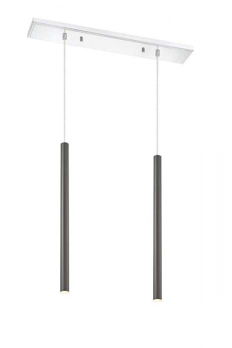 2 Light Linear Chandelier | 917MP24-PBL-LED-2LCH