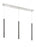 3 Light Linear Chandelier | 917MP24-PBL-LED-3LBN