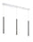 3 Light Linear Chandelier | 917MP24-PBL-LED-3LCH