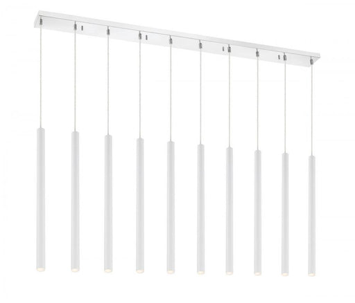 10 Light Linear Chandelier | 917MP24-WH-LED-10LCH