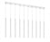 10 Light Linear Chandelier | 917MP24-WH-LED-10LCH