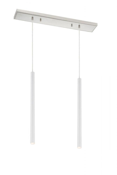 2 Light Linear Chandelier | 917MP24-WH-LED-2LBN