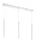 3 Light Linear Chandelier | 917MP24-WH-LED-3LCH