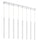8 Light Linear Chandelier | 917MP24-WH-LED-8LCH