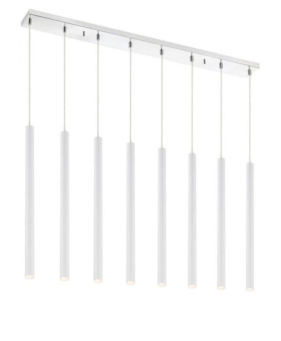 8 Light Linear Chandelier | 917MP24-WH-LED-8LCH