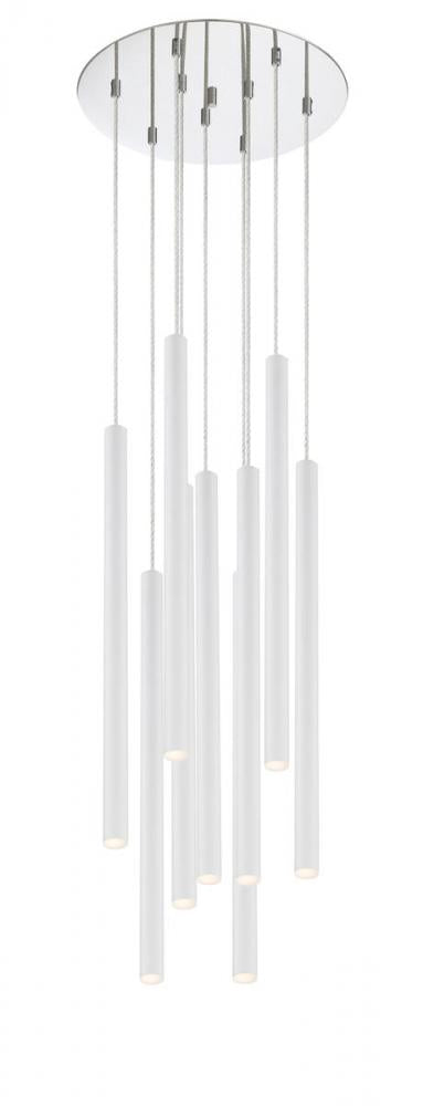 9 Light Chandelier | 917MP24-WH-LED-9RCH