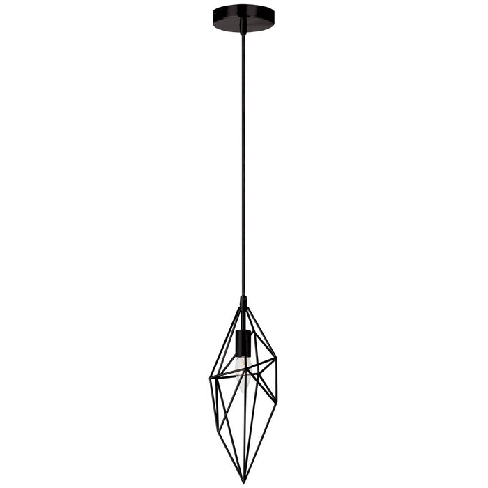 1lt Incandescent Pendant, Bk | 918-1P-BK