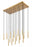 17 Light Linear Chandelier | 919MP12-17L-MGLD-LED