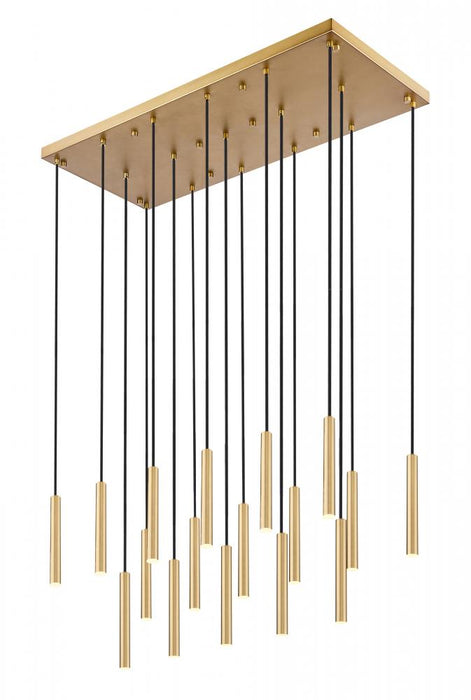 17 Light Linear Chandelier | 919MP12-17L-MGLD-LED