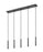 5 Light Linear Chandelier | 919MP12-5L-MB-LED