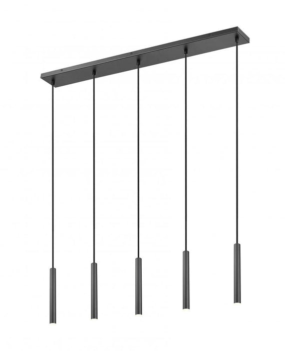 5 Light Linear Chandelier | 919MP12-5L-MB-LED