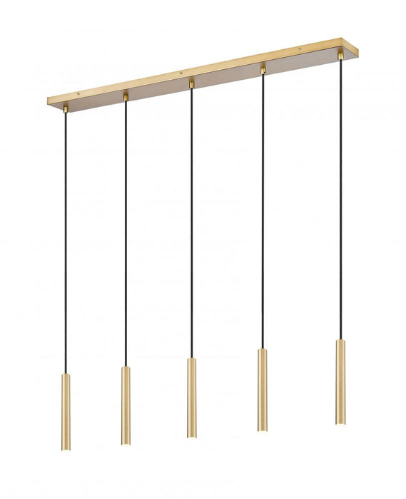 5 Light Linear Chandelier | 919MP12-5L-MGLD-LED