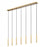 7 Light Linear Chandelier | 919MP12-7L-MGLD-LED