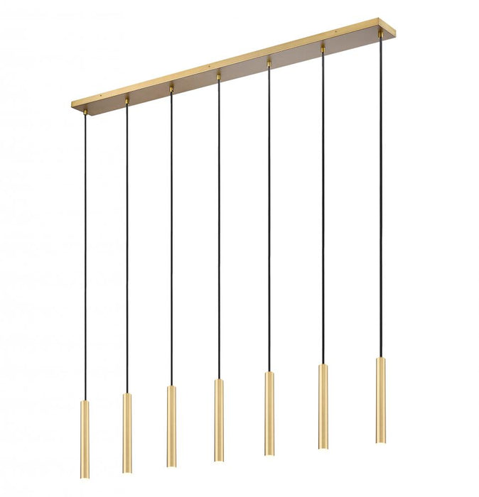 7 Light Linear Chandelier | 919MP12-7L-MGLD-LED
