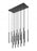 17 Light Linear Chandelier | 919MP24-17L-MB-LED