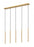 5 Light Linear Chandelier | 919MP24-5L-MGLD-LED