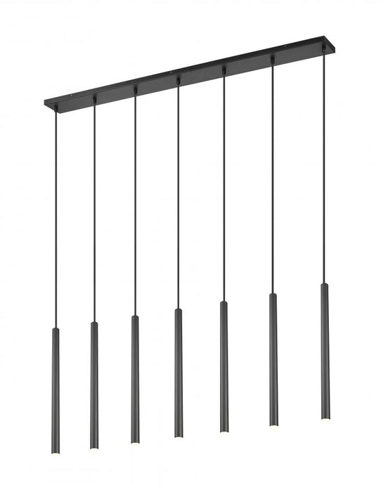 7 Light Linear Chandelier | 919MP24-7L-MB-LED