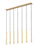 7 Light Linear Chandelier | 919MP24-7L-MGLD-LED