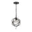 Crystorama Solaris 1 Light Black Mini Pendant