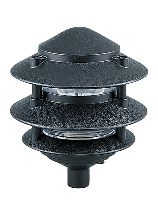 Generation Lighting Landscape Lighting transitional 1-light outdoor exterior path in black finish with clear glass diffu