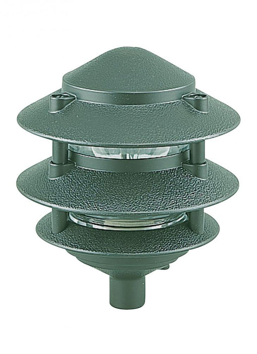 Generation Lighting Landscape Lighting transitional 1-light outdoor exterior path in emerald green finish with clear gla