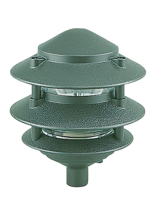 Generation Lighting Landscape Lighting transitional 1-light outdoor exterior path in emerald green finish with clear gla