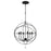 Crystorama Solaris 6 Light Black Sphere Chandelier