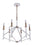 Craftmade The Reserve 6 Light Chandelier in Matte White/Satin Brass
