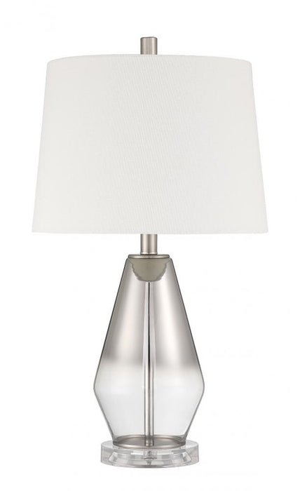 Craftmade 1 Light Glass/Metal Base Table Lamp in Ombre Mercury/Brushed Nickel