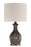 Craftmade 1 Light Resin Base Table Lamp in Carved Painted Brown (2 Pack)