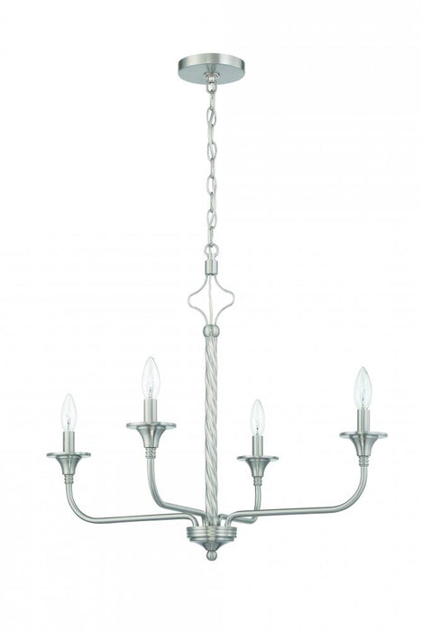 Craftmade Jolenne 4 Light Chandelier in Brushed Polished Nickel