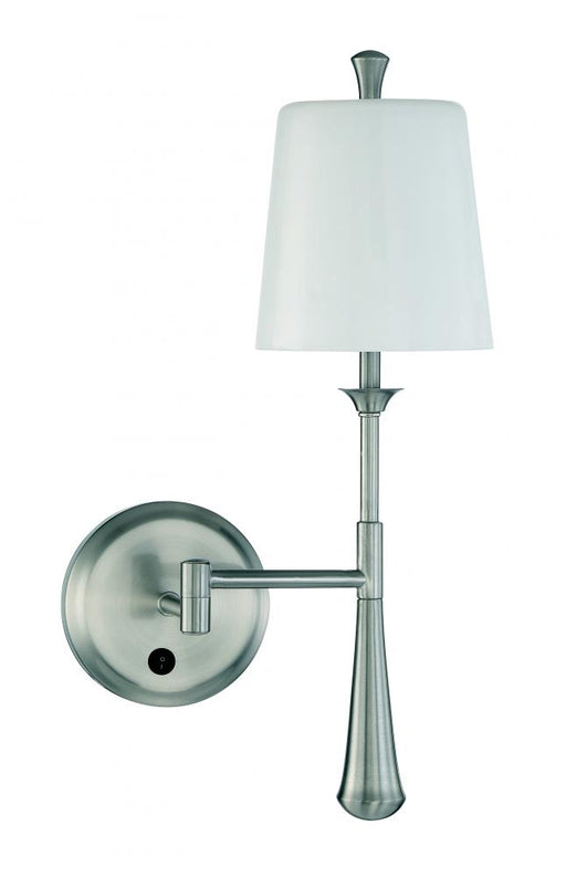 Craftmade Palmer 1 Light Swing Arm Wall Sconce in Brushed Polished Nickel