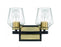 Craftmade Avante Grand 2 Light Vanity in Flat Black/Satin Brass