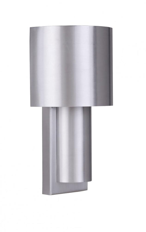 Craftmade Midtown 1 Light Small Outdoor 2 Tiered LED Wall Mount in Satin Aluminum