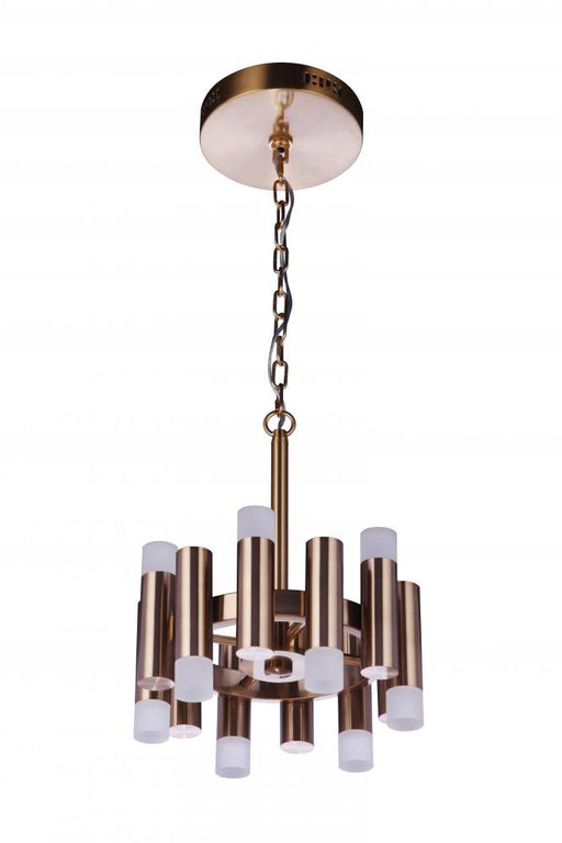 Craftmade Simple Lux 12 Light LED Convertible Semi Flush in Satin Brass